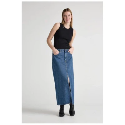 Mud Jeans Lena Long Skirt Medium Stone