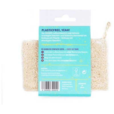NAIKED Spülschwamm aus Luffa, 100% plastikfrei & kompostierbar