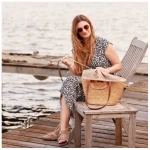 NATUREHOME Schultertasche Strandtasche Einkaufskorb Shopper