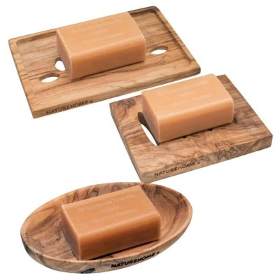 NATUREHOME Seifenschale aus Olivenholz verschiedene Formen