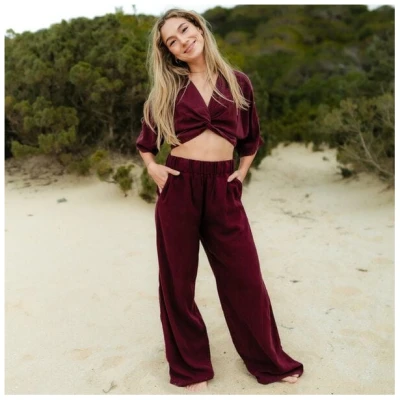 NORDLICHT Damen Palazzo Hose Nora aus 100% Tencel