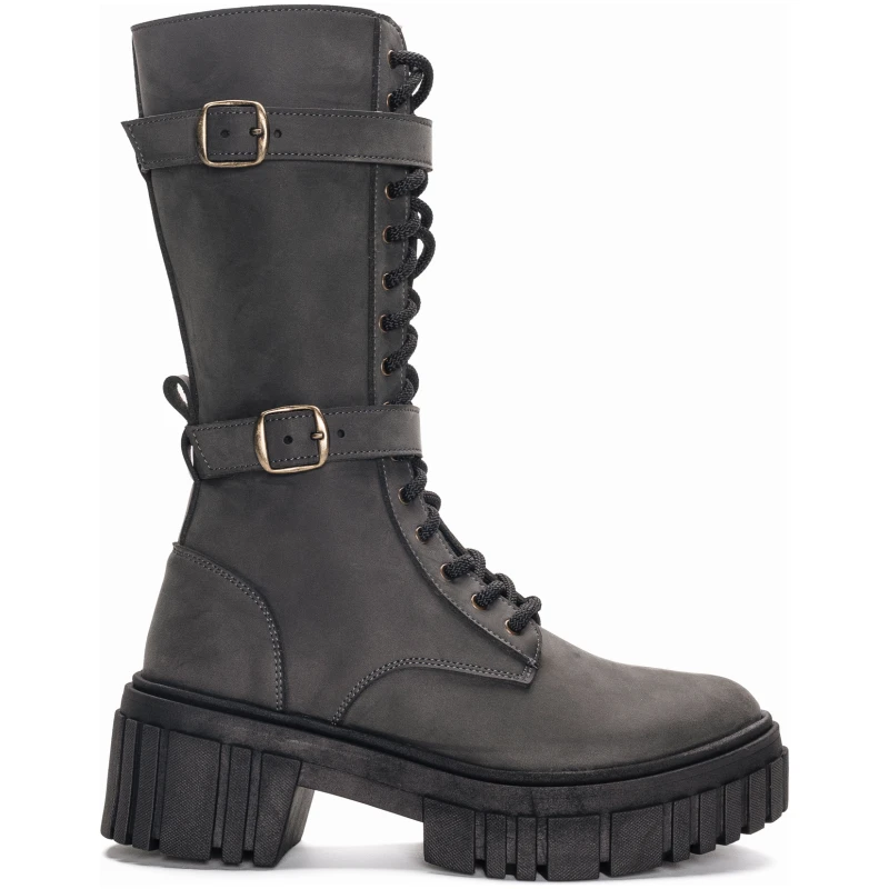 Nae Damen vegan Seren Stiefel Grau