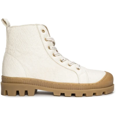 Nae Damen vegan Sneaker Stiefel Noah Pinatex Weiß