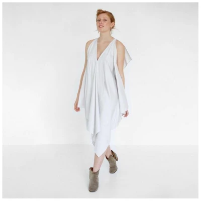 Natascha von Hirschhausen Drapiertes Cocktailkleid aus Bio-Baumwolle