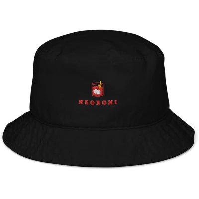 Negroni - Organic Embroidered Bucket Hat - Multiple Colors