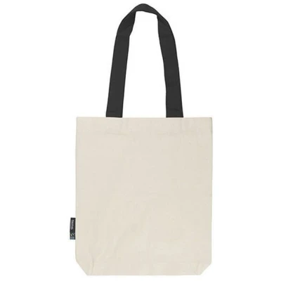 Neutral® Baumwolltasche Einkaufstasche Shopper Kontrastfarbene Henkel