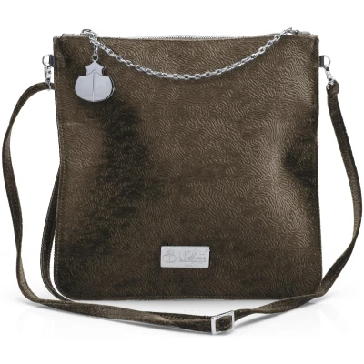 Noah Damen vegan Clutch Padova Samt - Grau