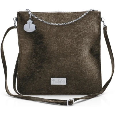 Noah Damen vegan Clutch Padova Samt - Grau