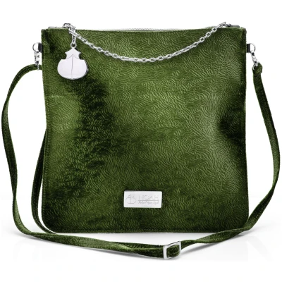Noah Damen vegan Clutch Padova Samt - Grün