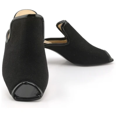 Noah Damen vegan Elegante Pantolette Sonia - Schwarz