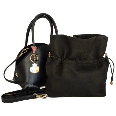 Noah Damen vegan Handtasche Pienza Schwarz