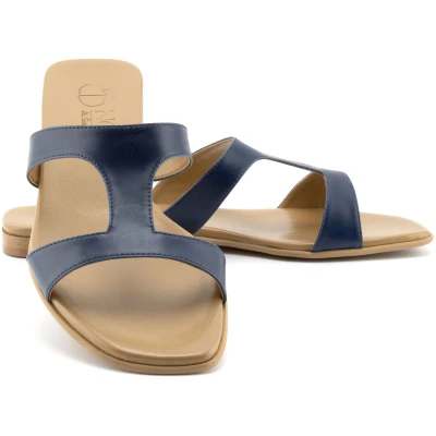 Noah Damen vegan Offene Sandale Letizia Nappa - Blau