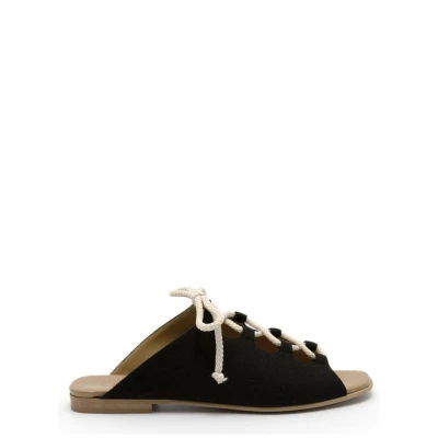 Noah Damen vegan Sandale Virginia Wildleder - Schwarz