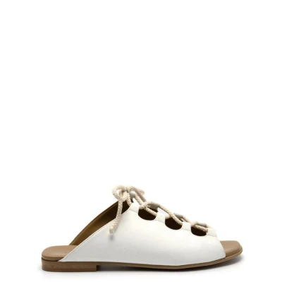 Noah Damen vegan Sandale Virginia Wildleder - Weiß