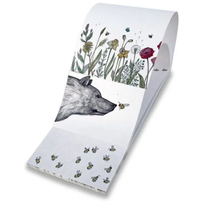 Notizblock 3er-Set "Bienen und Blümchen" von LIGARTI | Recyclingpapier | Schreibblock mit wechselnden Motiven