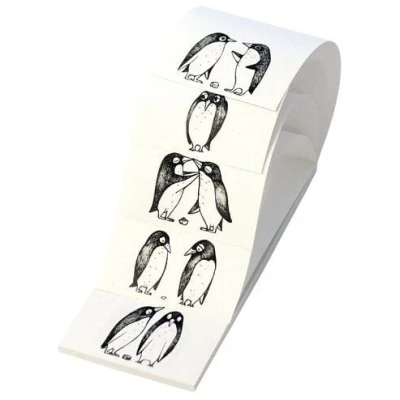 Notizblock 3er-Set "Pinguin Lovestory" von LIGARTI | Recyclingpapier | Schreibblock mit wechselnden Motiven