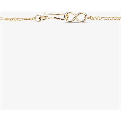 Nouare Jewelry Damen vegan Choker Halskette Figaro Vergoldet