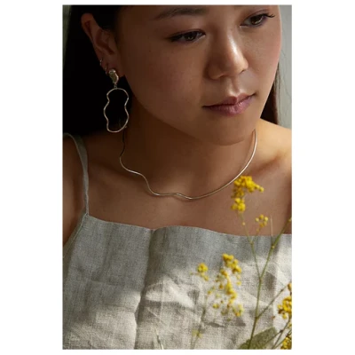 Nouare Jewelry Damen vegan Choker Halskette Godavari Recyceltes Silber