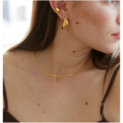 Nouare Jewelry Damen vegan Choker Halskette Godavari Vergoldet