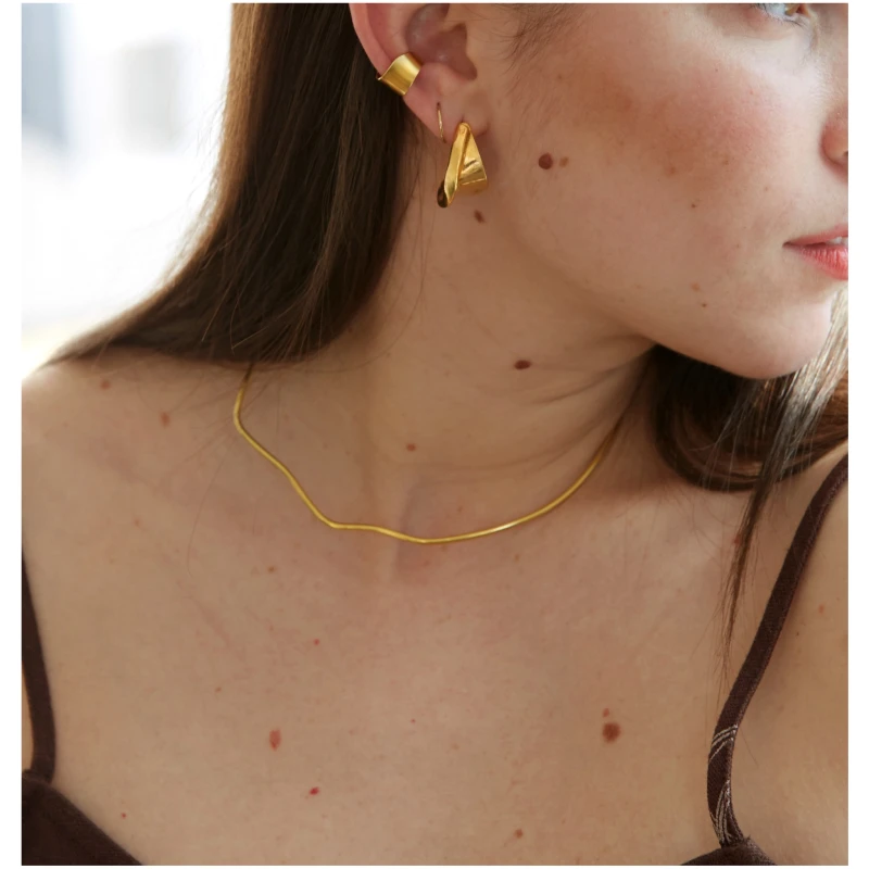 Nouare Jewelry Damen vegan Choker Halskette Godavari Vergoldet