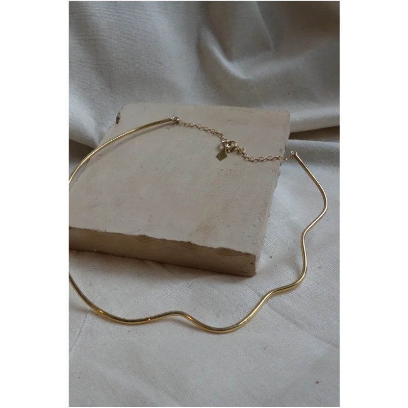 Nouare Jewelry Damen vegan Choker Halskette Godavari Vergoldet