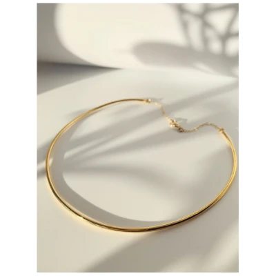 Nouare Jewelry Damen vegan Choker Halskette Vergoldet