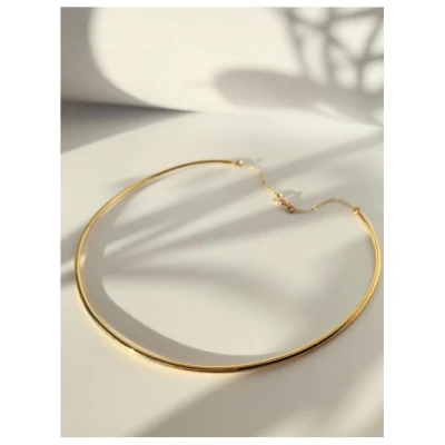 Nouare Jewelry Damen vegan Choker Halskette Vergoldet