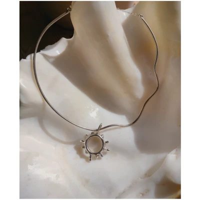 Nouare Jewelry Damen vegan Halskette Back To Light Silber