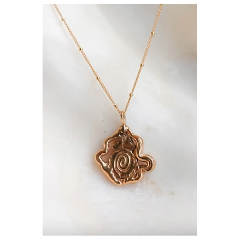 Nouare Jewelry Damen vegan Halskette Goddess Dream Goldvermeil