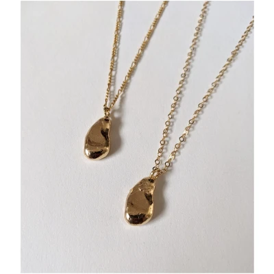 Nouare Jewelry Damen vegan Halskette Java Drop Goldplattiert