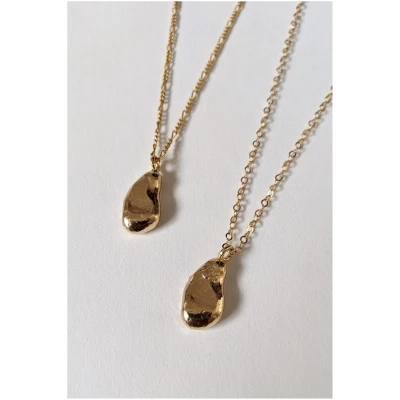 Nouare Jewelry Damen vegan Halskette Java Drop Goldplattiert
