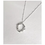 Nouare Jewelry Damen vegan Halskette Kreis Silber