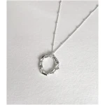 Nouare Jewelry Damen vegan Halskette Kreis Vergoldet