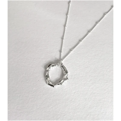 Nouare Jewelry Damen vegan Halskette Kreis Vergoldet