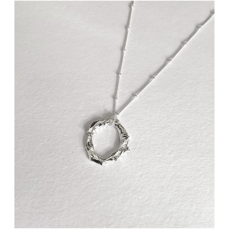 Nouare Jewelry Damen vegan Halskette Kreis Vergoldet