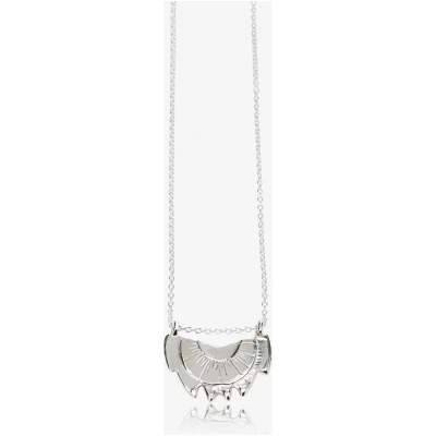 Nouare Jewelry Damen vegan Halskette Lotus Recyceltes Silber