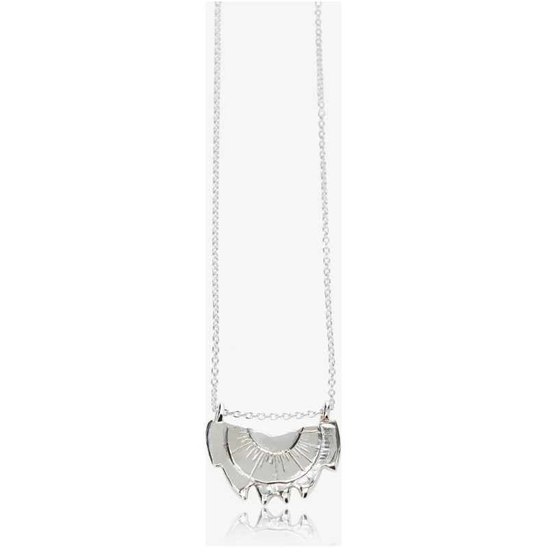 Nouare Jewelry Damen vegan Halskette Lotus Recyceltes Silber