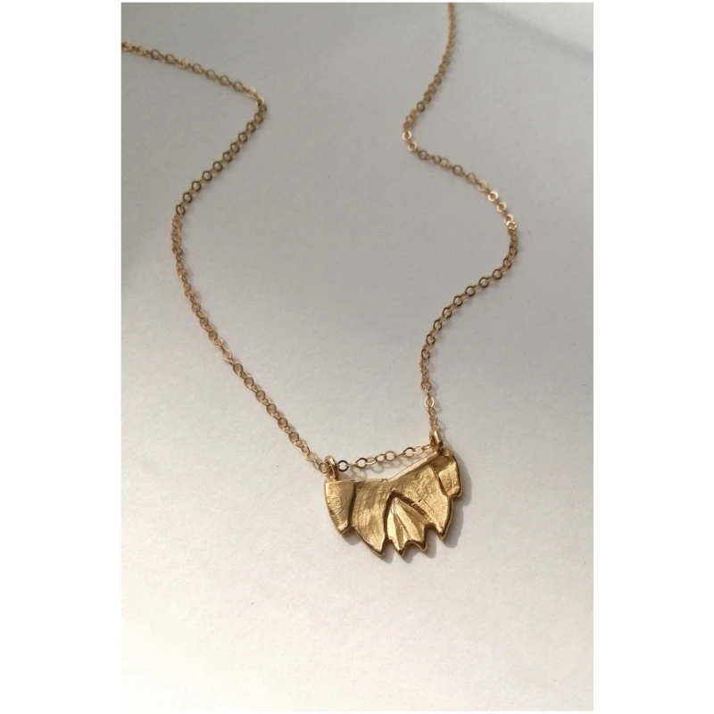 Nouare Jewelry Damen vegan Halskette Lotus Vergoldet