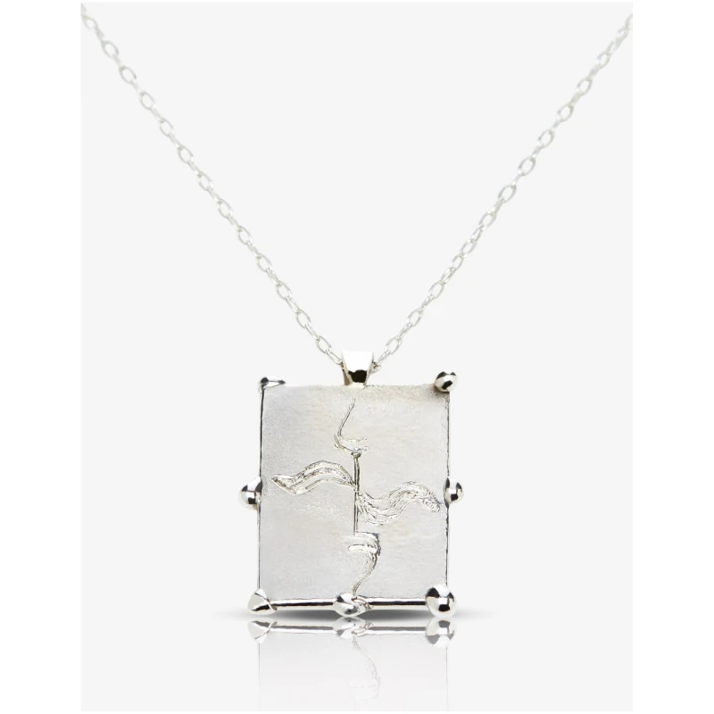 Nouare Jewelry Damen vegan Halskette Padma Recyceltes Silber