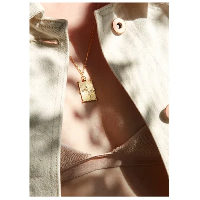 Nouare Jewelry Damen vegan Halskette Padma Vergoldetes Recyceltes Silber