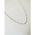Nouare Jewelry Damen vegan Kugel Halskette Choker Gold