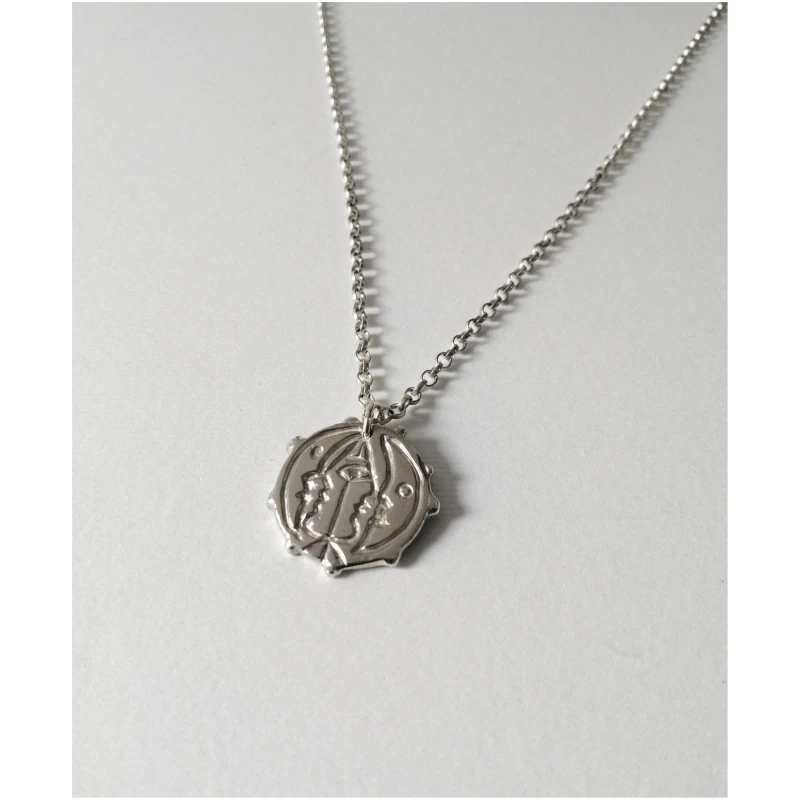 Nouare Jewelry Damen vegan Mondgesicht Halskette Vergoldet