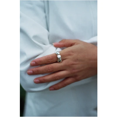 Nouare Jewelry Damen vegan Ring Mount Silber