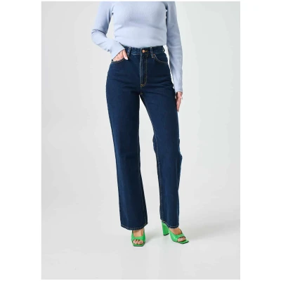 Nudie Jeans Damen vegan Jeans Clean Eileen Indigo Dipped Blau