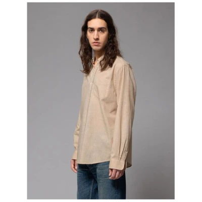 Nudie Jeans Herren Hemd "Chuck BD Summer Breeze", Cream