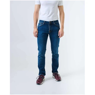 Nudie Jeans Herren vegan Jeans Grim Tim Indigo Myth Blau