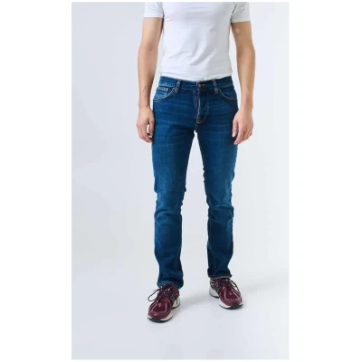 Nudie Jeans Herren vegan Jeans Grim Tim Indigo Myth Blau