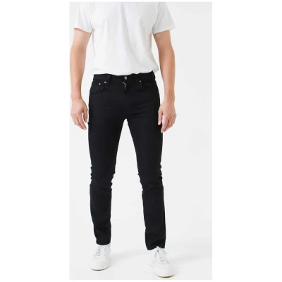 Nudie Jeans Herren vegan Jeans Slim Tapered Fit Lean Dean Ever Schwarz