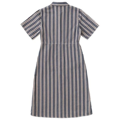 Nudie Jeans Lotten Denim Dress Stripe