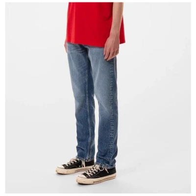 Nudie Jeans Straight Fit Jeans Steady Eddie II - Blue Tornado